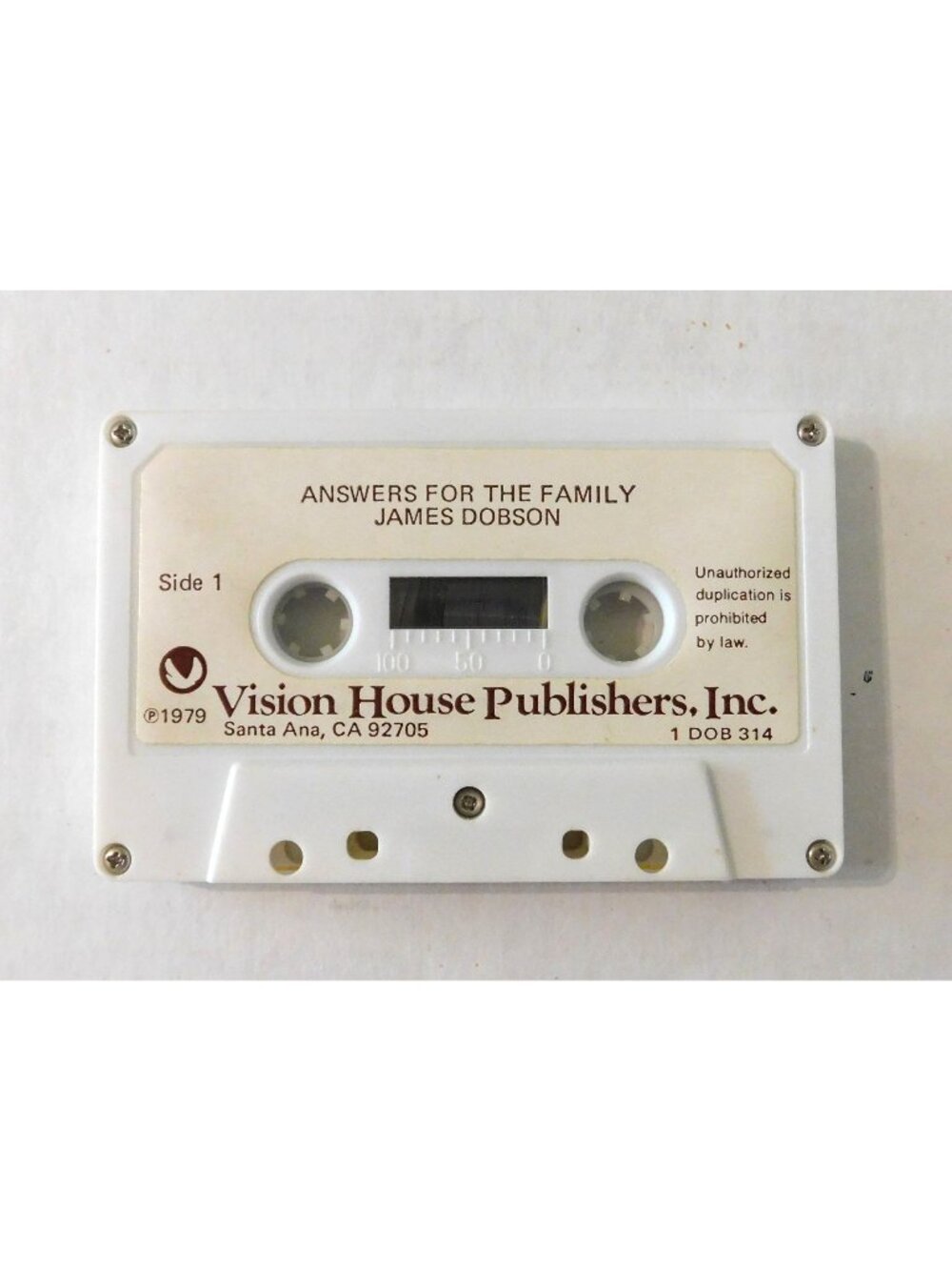 Answers For The Family by James Dobson 1979 Cassette Tape